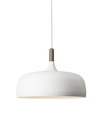 Acorn pendant white dark walnut top