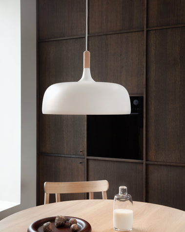 Acorn pendant white kitchen close