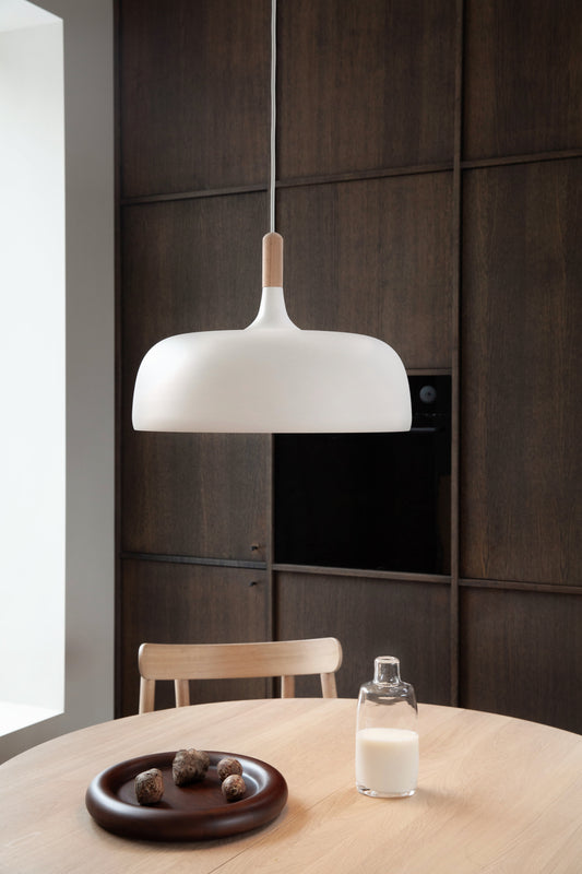 Acorn pendant white kitchen close