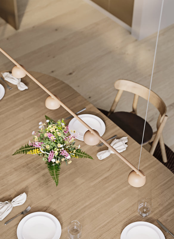 Blush rail5 warm beige pendant lamp top