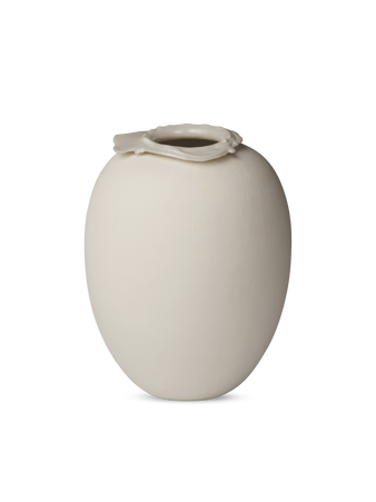 Brim vase H28 Beige