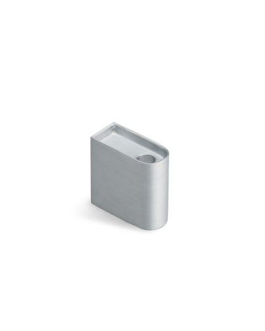 Monolith candle holder low aluminium