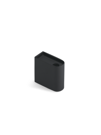Monolith candle holder low black