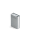 Monolith candle holder medium aluminium