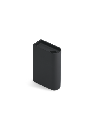 Monolith candle holder medium black