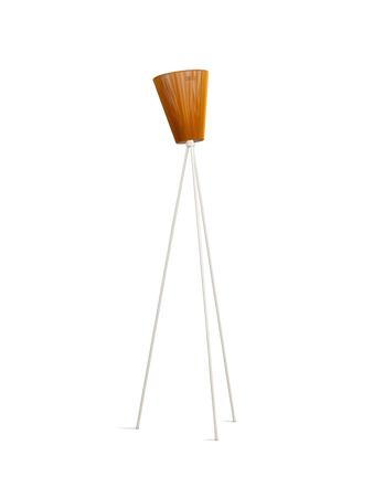 Northern Oslo Wood floor lamp white caramel