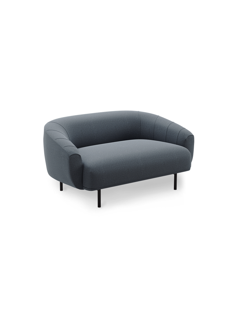 Plis 2seater sofa Brusvik94 black legs