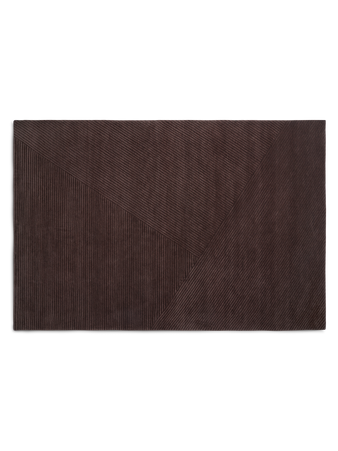 Row rug large dark brown