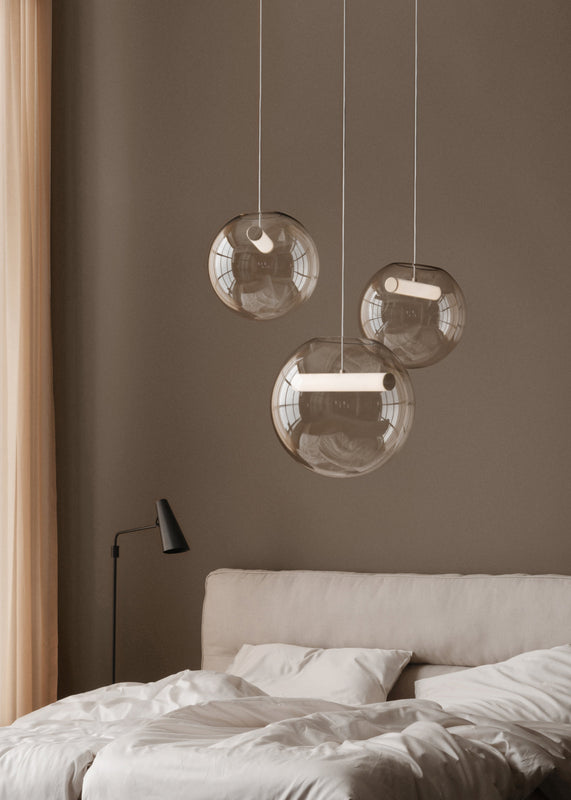 Reveal pendant lamps bedroom close Photo Einar Aslaksen
