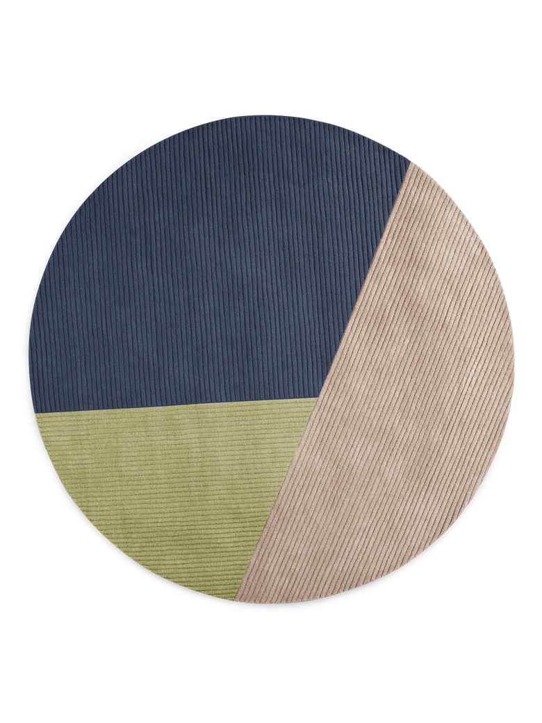 Row rug circular trio