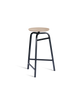 Treble Barstool H65 Black-light-oak wood-seat